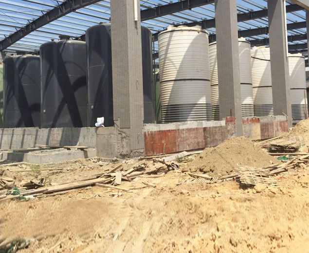 福建泉州物化废水钢衬PE罐/搅拌罐、PE罐项目案例